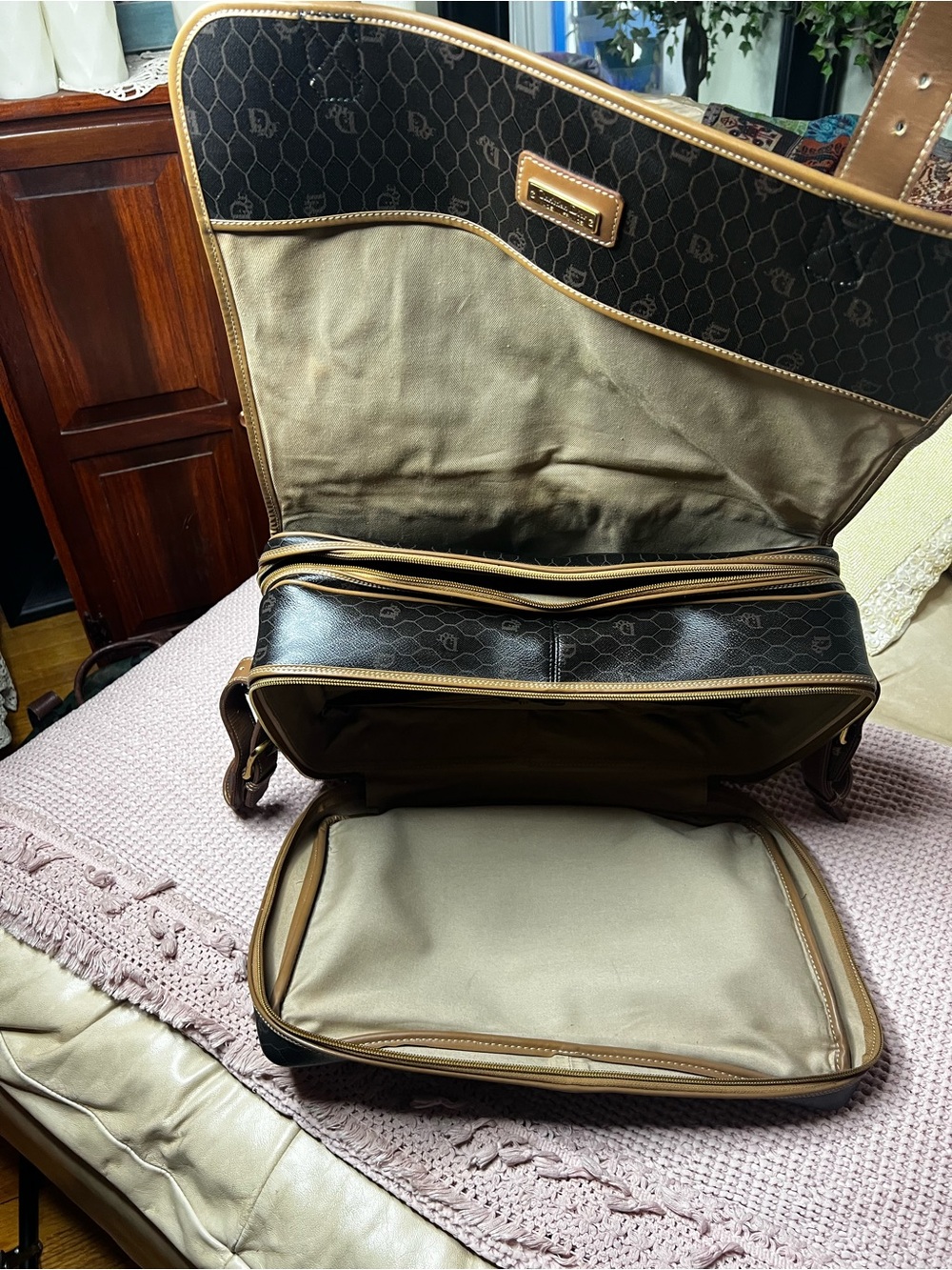 Vintage Christian Dior Travel Luggage Bag RARE - Picture 15 of 17